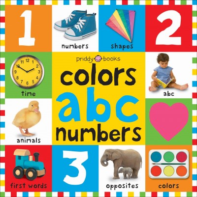 Colors, abc, numbers.